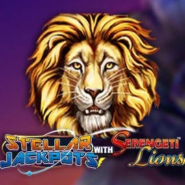 Jackpots logo of Stellar Jackpots with Serengeti Lions from Lightning Box Game at Vox Casino